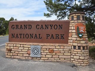 Grand Canyon National Park: East Entrance Sign 5189